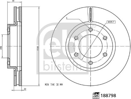 Febi Bilstein 188798 - Kočioni disk www.molydon.hr