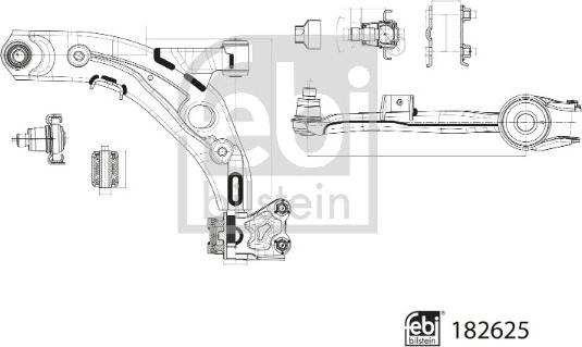 Febi Bilstein 182625 - Rame, Nezavisna poluga za ovjes kotača www.molydon.hr