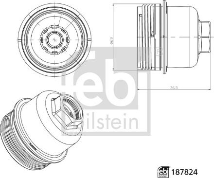 Febi Bilstein 187824 - Poklopac, Kučište filtera za ulje www.molydon.hr