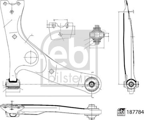 Febi Bilstein 187784 - Rame, Nezavisna poluga za ovjes kotača www.molydon.hr