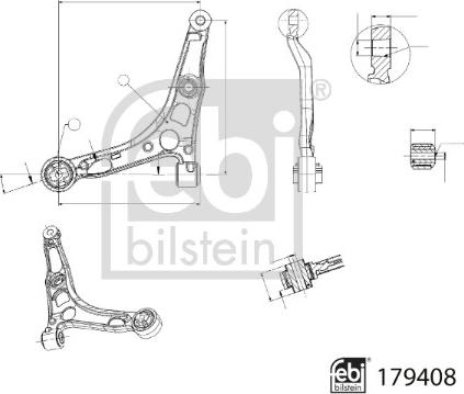 Febi Bilstein 179408 - Rame, Nezavisna poluga za ovjes kotača www.molydon.hr