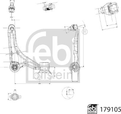 Febi Bilstein 179105 - Rame, Nezavisna poluga za ovjes kotača www.molydon.hr