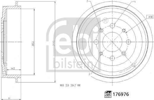 Febi Bilstein 176976 - Bubanj kočnica www.molydon.hr