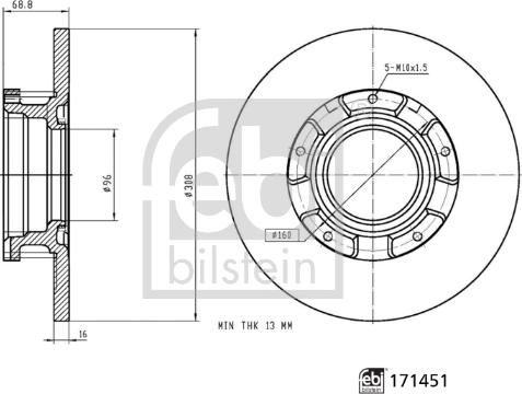 Febi Bilstein 171451 - Kočioni disk www.molydon.hr