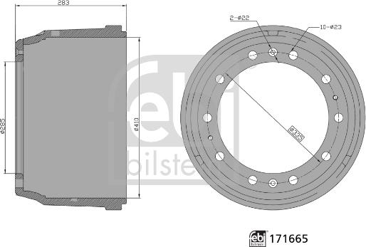 Febi Bilstein 171665 - Bubanj kočnica www.molydon.hr