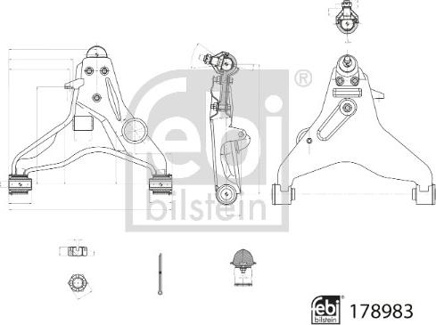 Febi Bilstein 178983 - Rame, Nezavisna poluga za ovjes kotača www.molydon.hr