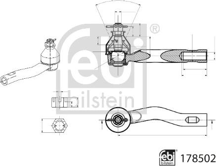 Febi Bilstein 178502 - Kraj spone, kuglasti zglob www.molydon.hr