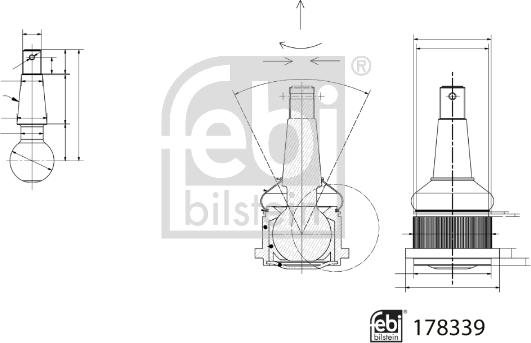 Febi Bilstein 178339 - Gornja/donja kugla www.molydon.hr