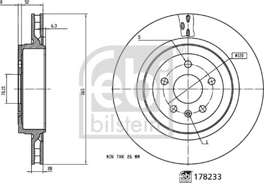 Febi Bilstein 178233 - Kočioni disk www.molydon.hr