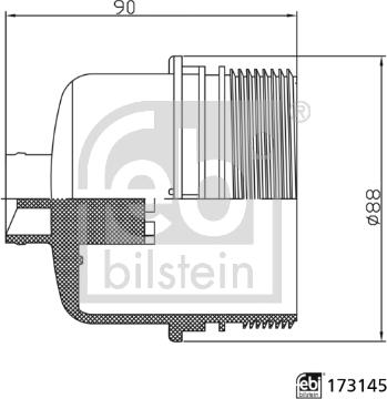 Febi Bilstein 173145 - Poklopac, Kučište filtera za ulje www.molydon.hr