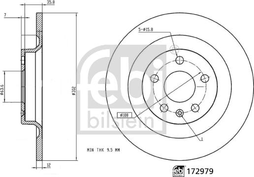 Febi Bilstein 172979 - Kočioni disk www.molydon.hr