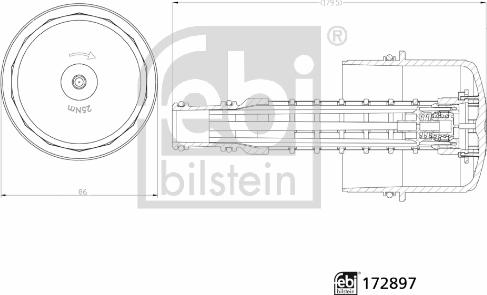 Febi Bilstein 172897 - Poklopac, Kučište filtera za ulje www.molydon.hr