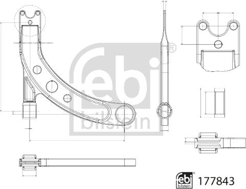 Febi Bilstein 177843 - Rame, Nezavisna poluga za ovjes kotača www.molydon.hr