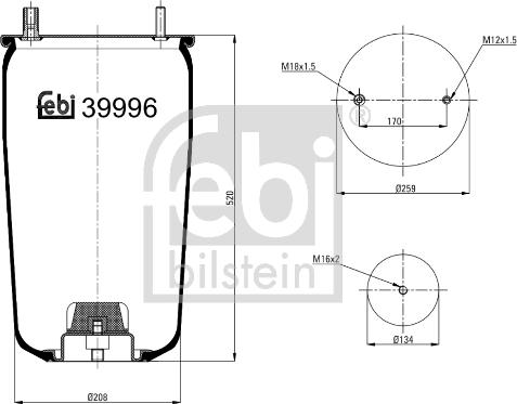 Febi Bilstein 39996 - Meh, pneumatski Ovjes www.molydon.hr