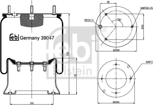 Febi Bilstein 39047 - Meh, pneumatski Ovjes www.molydon.hr