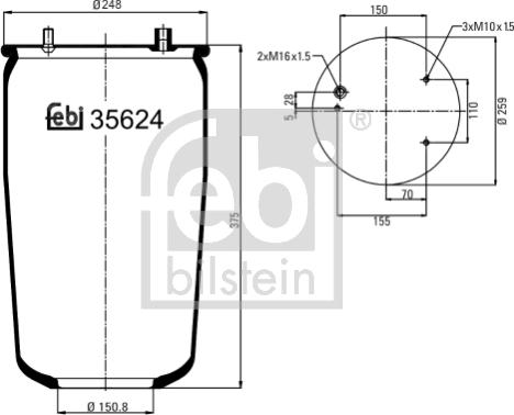 Febi Bilstein 35624 - Meh, pneumatski Ovjes www.molydon.hr