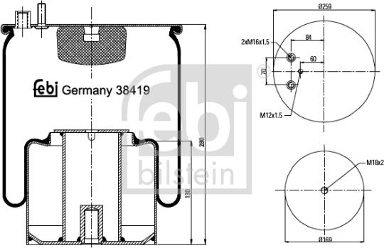 Febi Bilstein 38419 - Meh, pneumatski Ovjes www.molydon.hr