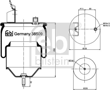 Febi Bilstein 38509 - Meh, pneumatski Ovjes www.molydon.hr