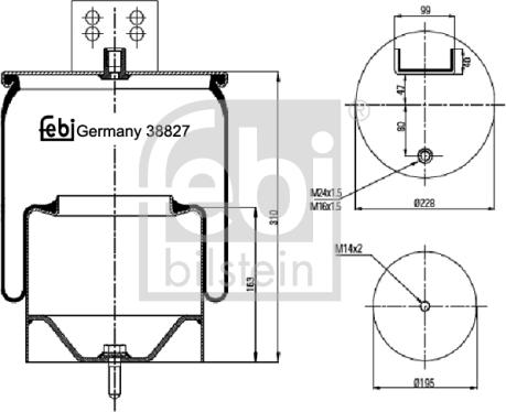 Febi Bilstein 38827 - Meh, pneumatski Ovjes www.molydon.hr