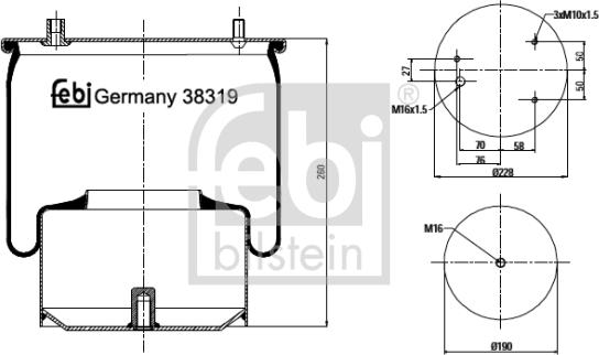 Febi Bilstein 38319 - Meh, pneumatski Ovjes www.molydon.hr