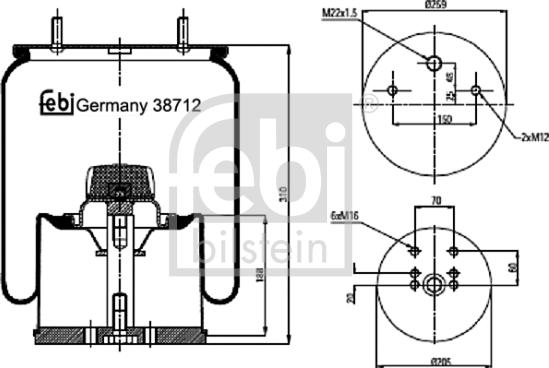 Febi Bilstein 38712 - Meh, pneumatski Ovjes www.molydon.hr