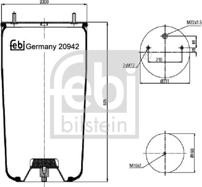 Febi Bilstein 20942 - Meh, pneumatski Ovjes www.molydon.hr