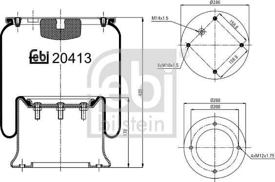 Febi Bilstein 20413 - Meh, pneumatski Ovjes www.molydon.hr