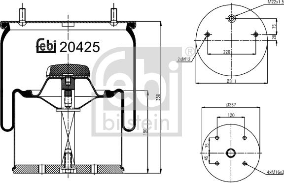 Febi Bilstein 20425 - Meh, pneumatski Ovjes www.molydon.hr