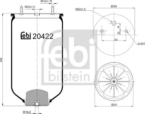 Febi Bilstein 20422 - Meh, pneumatski Ovjes www.molydon.hr