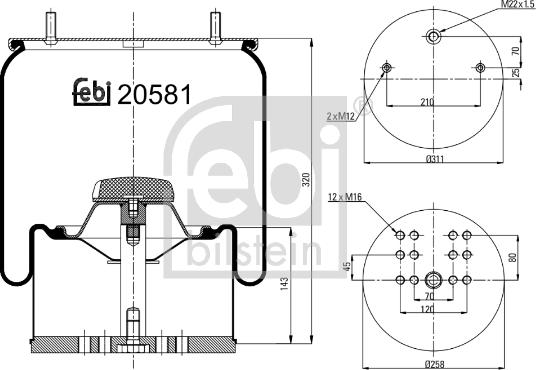 Febi Bilstein 20581 - Meh, pneumatski Ovjes www.molydon.hr