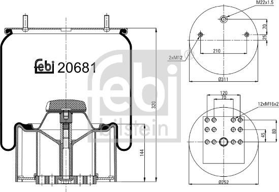 Febi Bilstein 20681 - Meh, pneumatski Ovjes www.molydon.hr