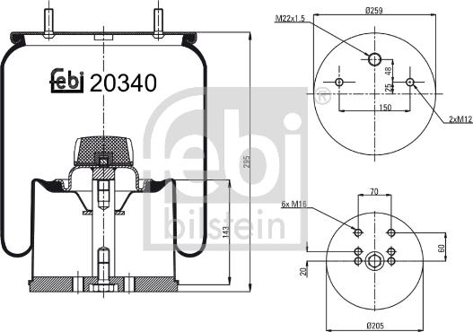 Febi Bilstein 20340 - Meh, pneumatski Ovjes www.molydon.hr