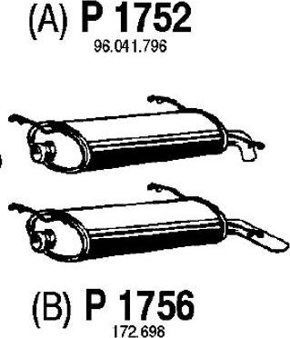 Fenno P1752 - Zadnji Ispušni lonac www.molydon.hr