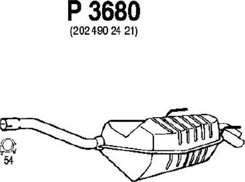 Fenno P3680 - Zadnji Ispušni lonac www.molydon.hr