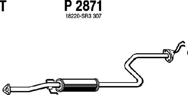 Fenno P2871 - Srednji Ispušni lonac www.molydon.hr