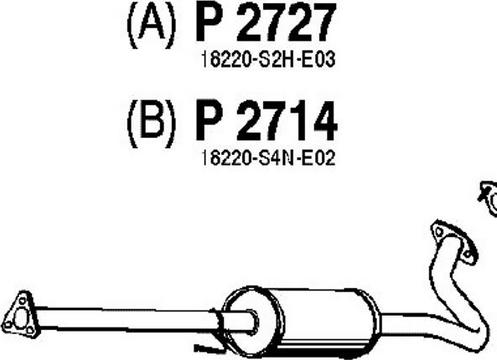 Fenno P2714 - Srednji Ispušni lonac www.molydon.hr