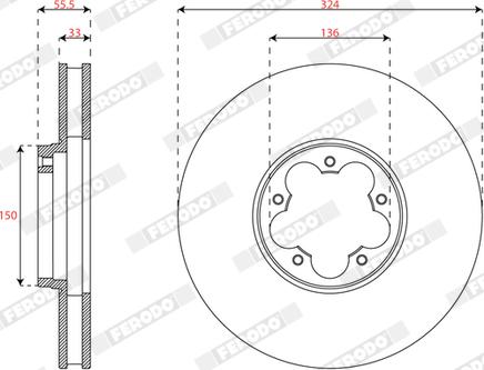 Ferodo DDF3095C - Kočioni disk www.molydon.hr