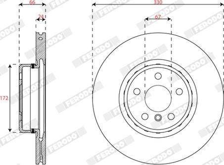 Ferodo DDF3049VC-1 - Kočioni disk www.molydon.hr