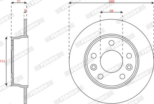 Ferodo DDF3045C - Kočioni disk www.molydon.hr