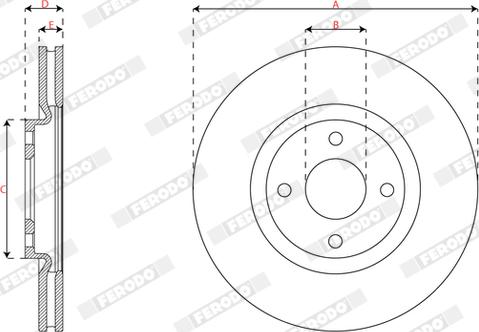 Ferodo DDF3043C - Kočioni disk www.molydon.hr