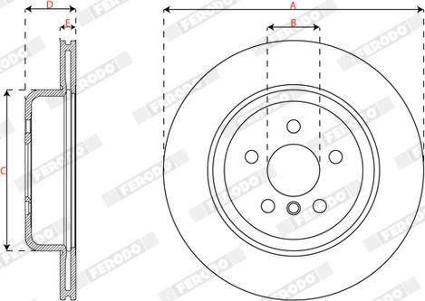 Ferodo DDF3042LC-1 - Kočioni disk www.molydon.hr