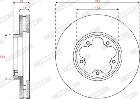 Ferodo DDF3059C - Kočioni disk www.molydon.hr