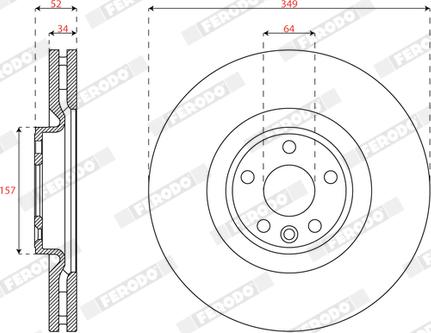 Ferodo DDF3051C-1 - Kočioni disk www.molydon.hr