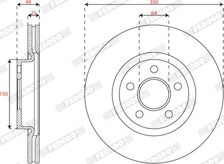 Ferodo DDF3064C - Kočioni disk www.molydon.hr