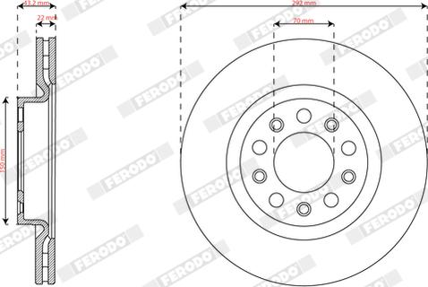 Ferodo DDF3085C - Kočioni disk www.molydon.hr