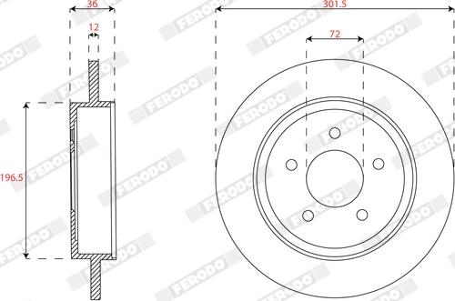 Ferodo DDF2059C - Kočioni disk www.molydon.hr