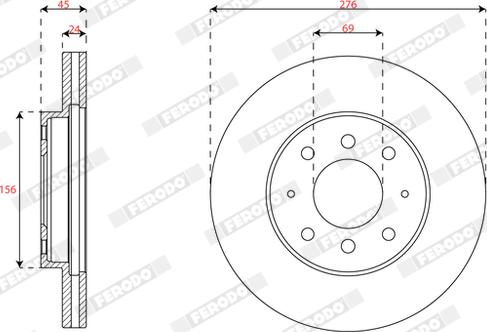 Ferodo DDF2163 - Kočioni disk www.molydon.hr