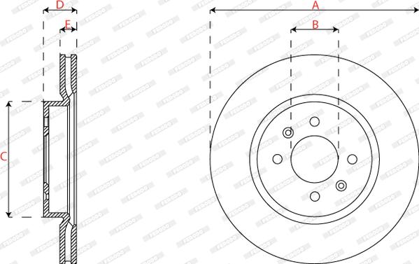 Ferodo DDF2819C - Kočioni disk www.molydon.hr