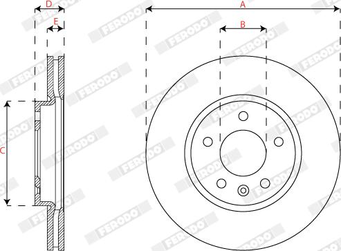 Ferodo DDF2811C - Kočioni disk www.molydon.hr