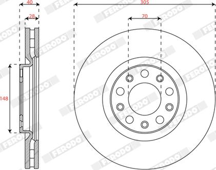 Ferodo DDF2882C - Kočioni disk www.molydon.hr